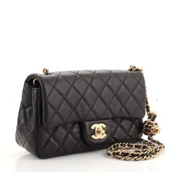 Chanel Pearl Crush Flap Bag Quilted Lambskin Mini