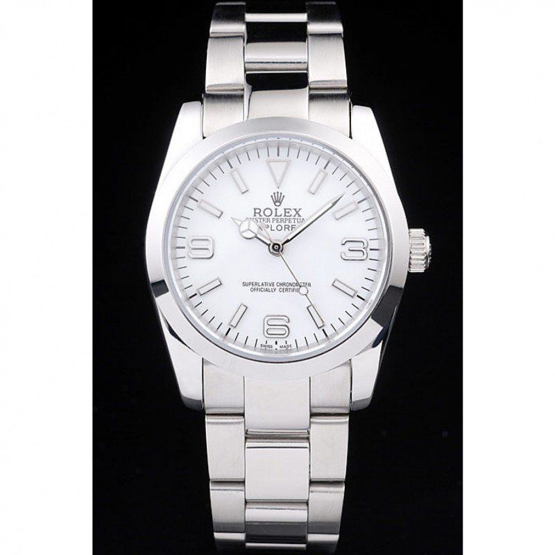 ROLEX Explorer Polished Stainless Steel White Dial 98086