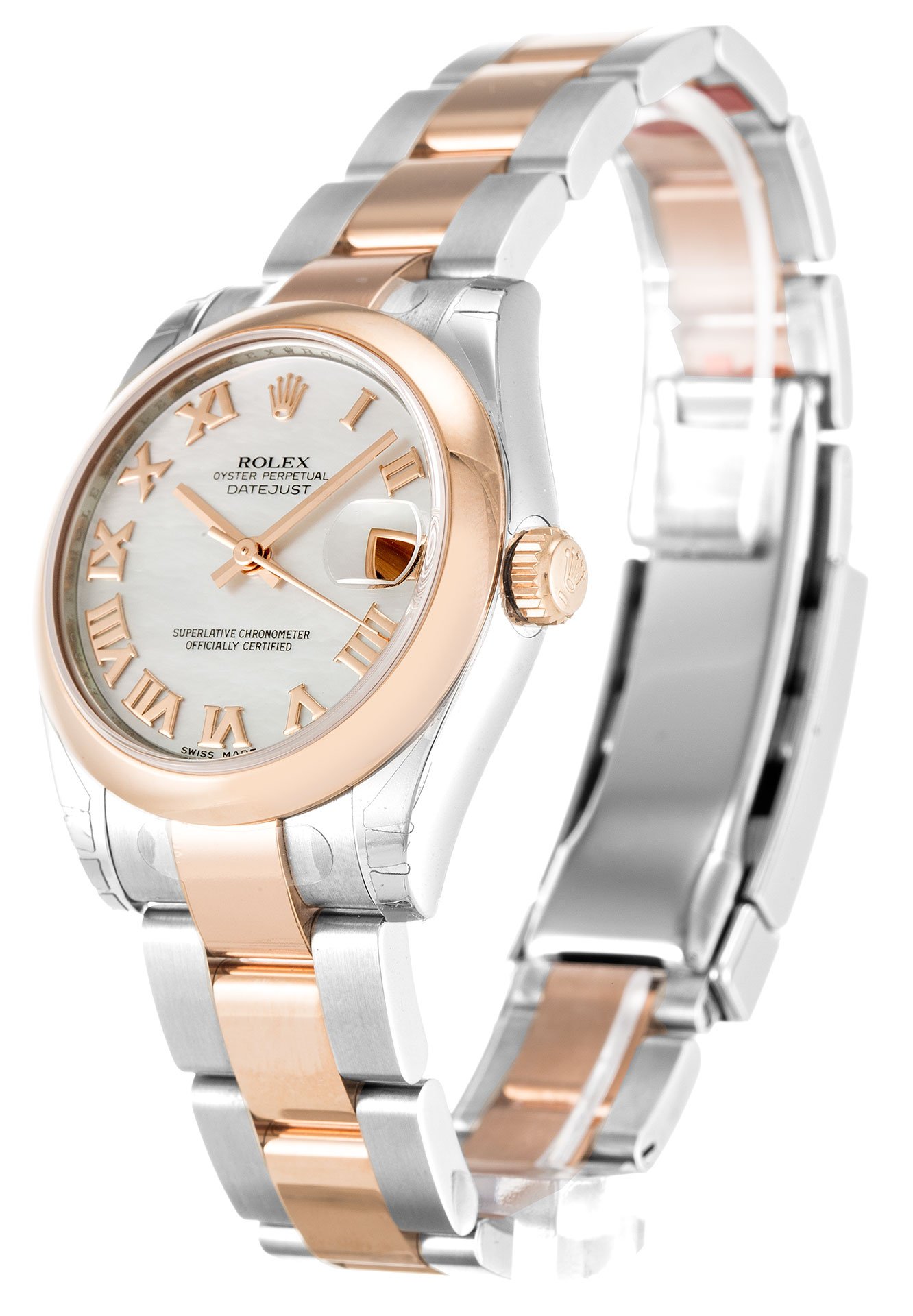 ROLEX Datejust Mid-Size Pearl-White Dial 178241