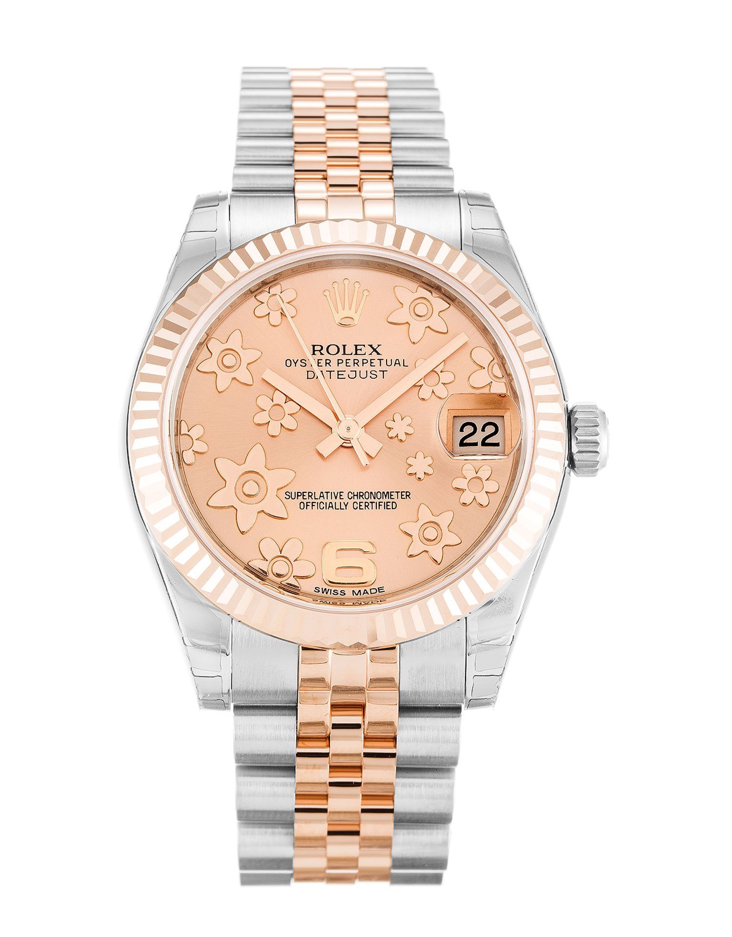 ROLEX Datejust Mid-Size Pink Floral Dial 178271