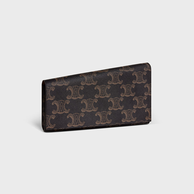 ASYMETRIC CLUTCH IN TRIOMPHE CANVAS XL AND CALFSKIN