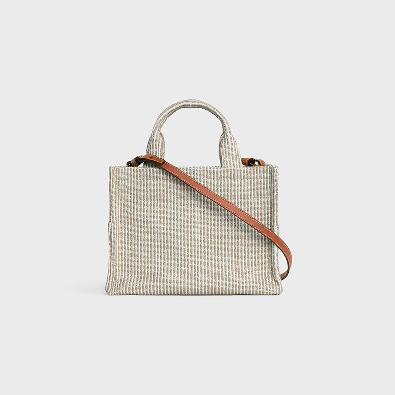 SMALL CABAS THAIS IN STRIPED TEXTILE