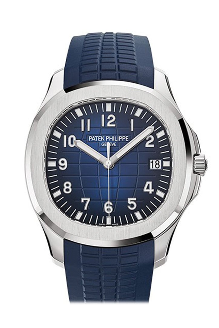 PATEK PHILIPPE Aquanaut Blue Dial 18K White Gold Men's Watch 5168G-001