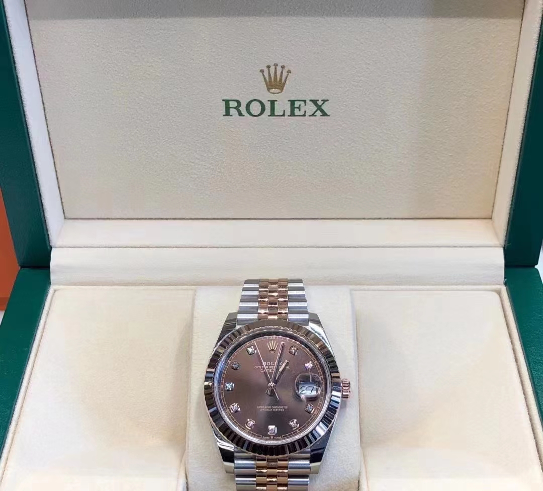 ROLEX Log Series Rose Room Gold Chocolate dial
