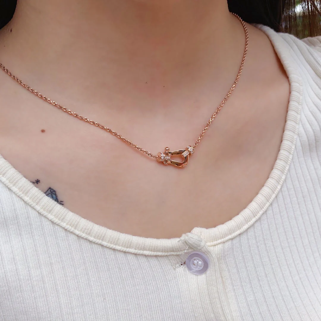 [Fred]FORCE 10 PINK GOLD DIAMOND NECKLACE