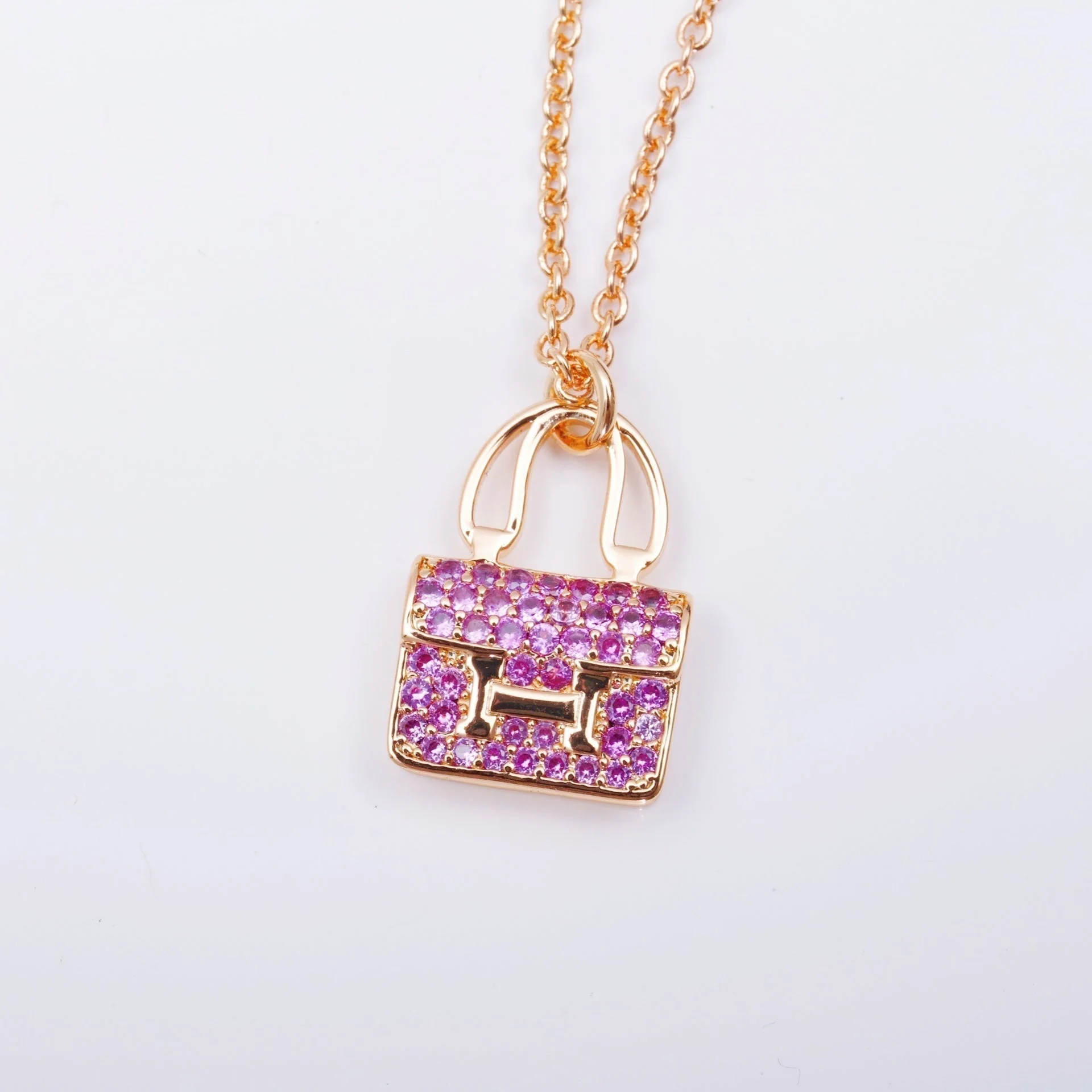 [Hermes]CONSTANCE PEDANT PURPLE DIAMOND NECKLACE
