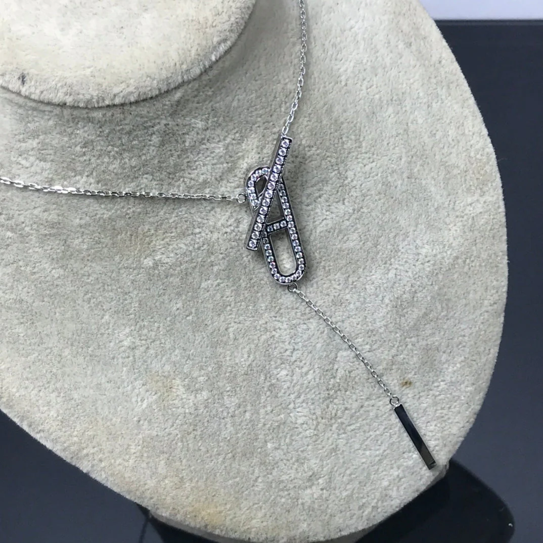 [Hermes]HM NECKLACE PLATINUM ROSE GOLD DIAMOND