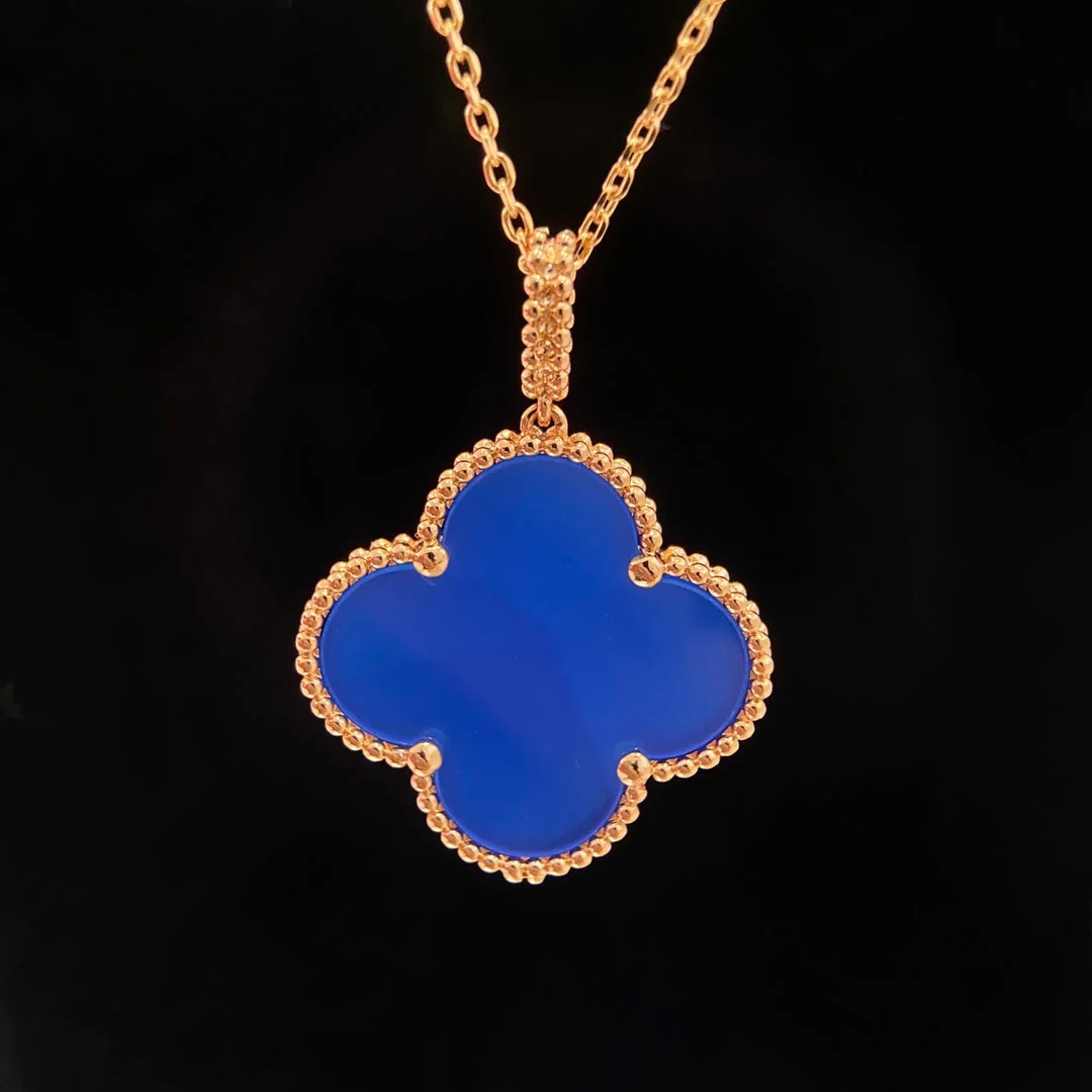 [Van Cleef & Arpels] 25MM NECKLACE TURQUOISE ROSE GOLD