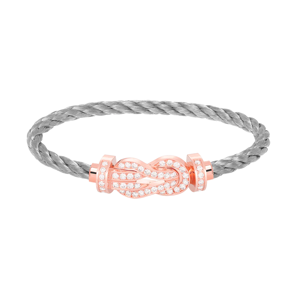 [Fred]CHANCE LARGE 8 FIGURE BUCKLE FULL DIAMOND BRACELET ROSE GOLD