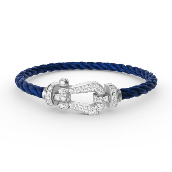 [Fred]FORCE LARGE HORSESHOE FULL DIAMOND BRACELET SILVER