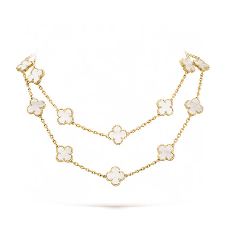 [Van Cleef & Arpels] 20 MOTIFS WHITE MOP NECKLACE