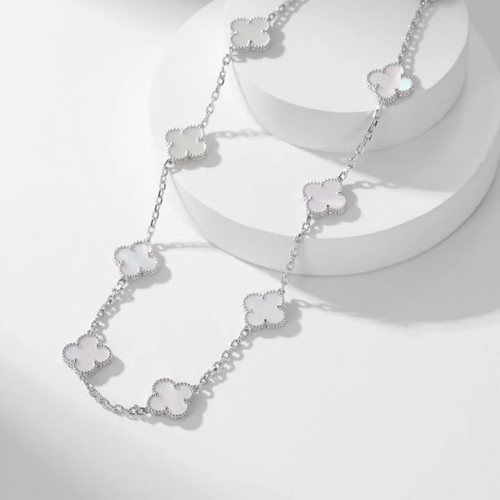 [Van Cleef & Arpels] 10 MOTIFS WHITE MOTHER OF PEARL NECKLACE