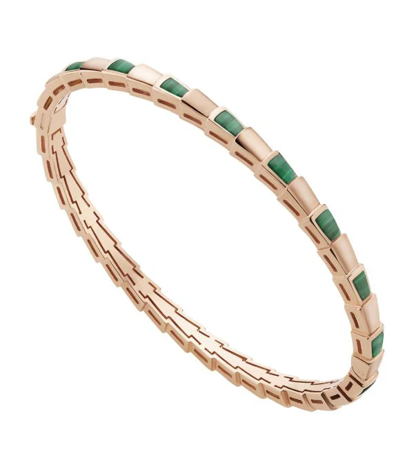 [Bulgari]SERPENTI BRACELET PINK GOLD MALACHITE