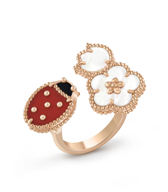 [Van Cleef & Arpels]LUCKY 3 MOTIF ROSE GOLD RING