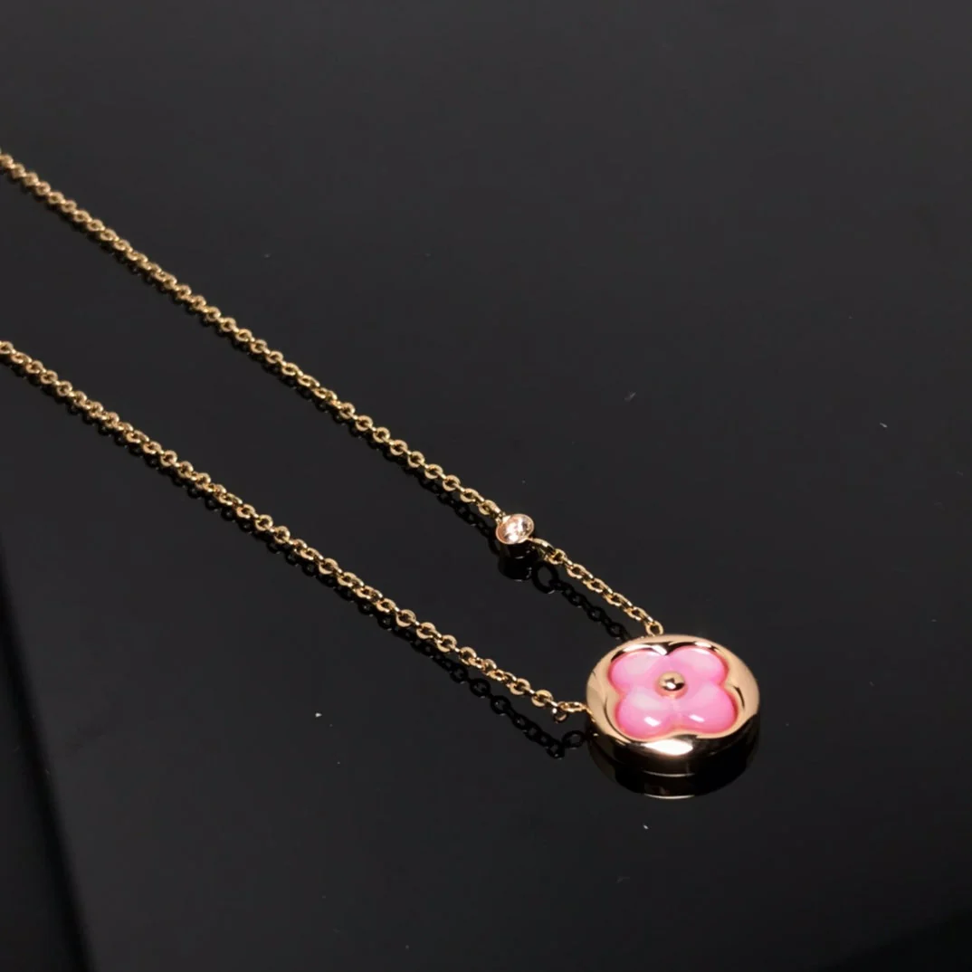 [Louis vuitton]COLOR BLOSSOM PINK MOP SUN GOLD NECKLACE