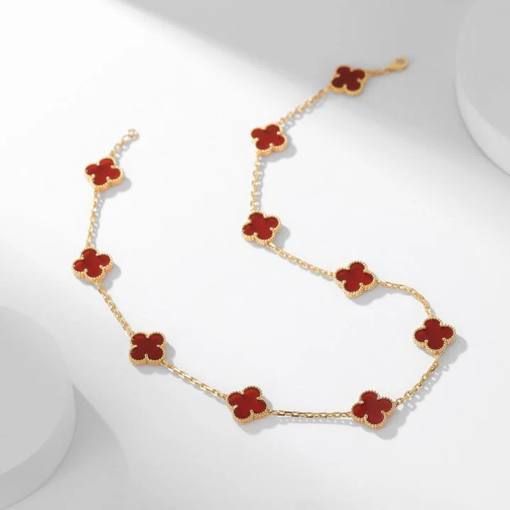 [Van Cleef & Arpels] 10 MOTIFS CARNELIAN NECKLACE