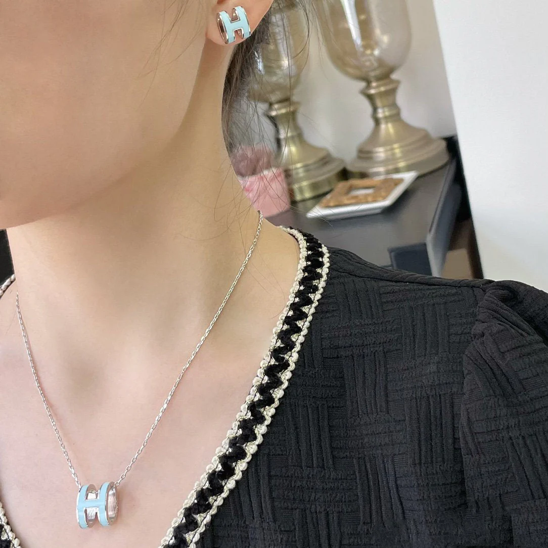 [Hermes]POP H SKY BLUE NECKLACE