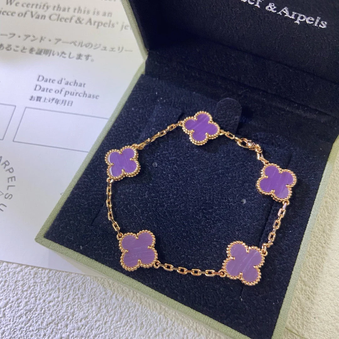 [Van Cleef & Arpels]  5 MOTIFS  PURPLE VIOLET BRACELET