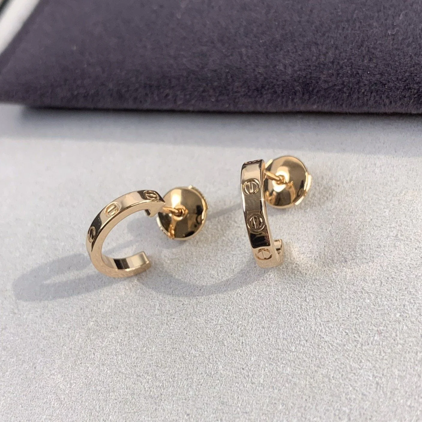[Cartier]LOVE EARRINGS 2.65MM PINK GOLD