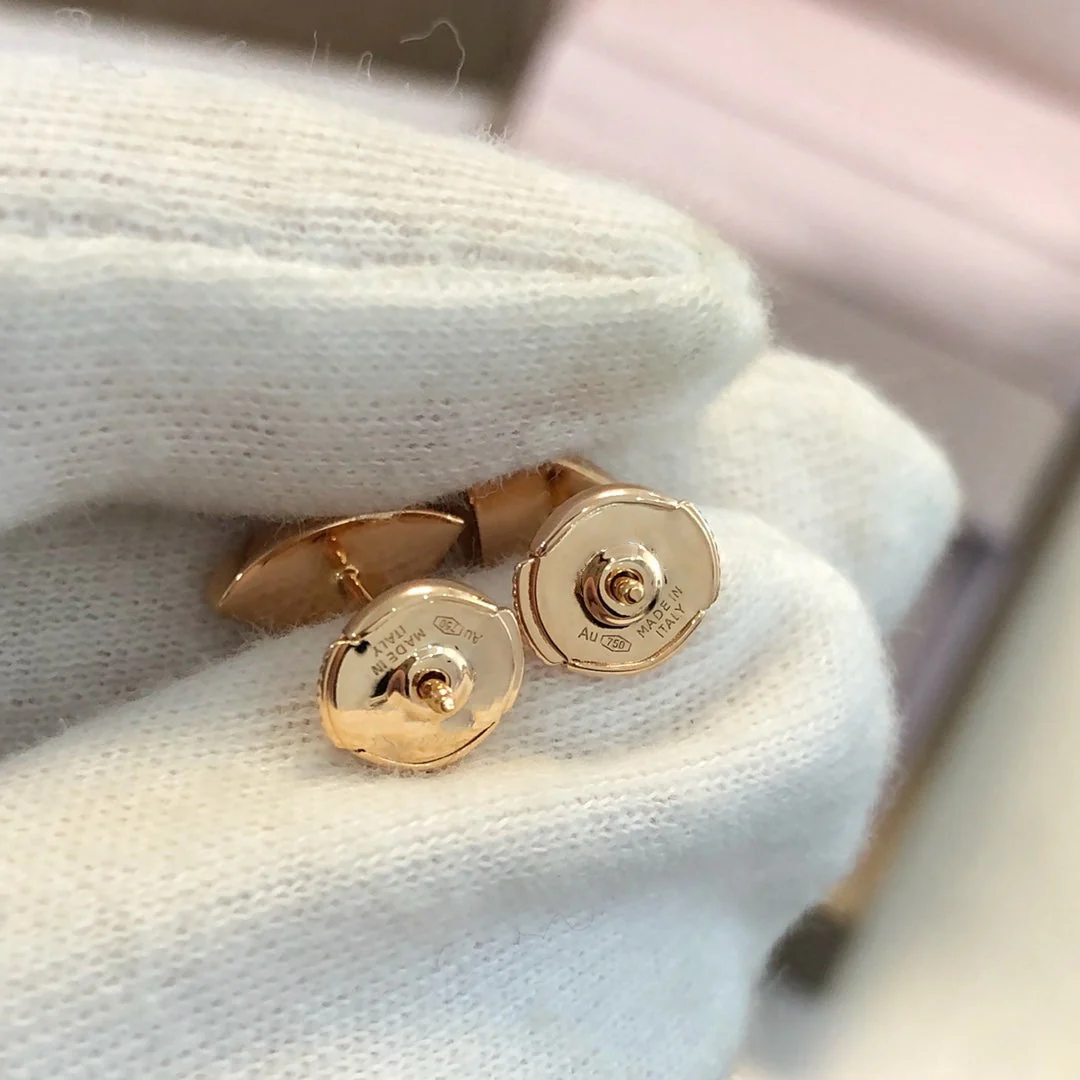 [Bulgari]DREAM EARRINGS 3 MOTIFS ONYX MOP PINK GOLD