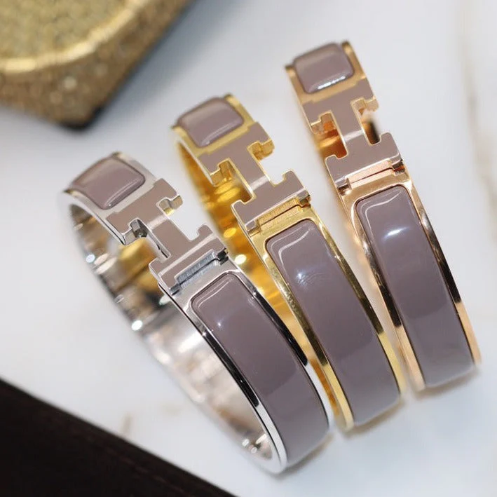 [Hermes]H BRACELET 12MM BROWN