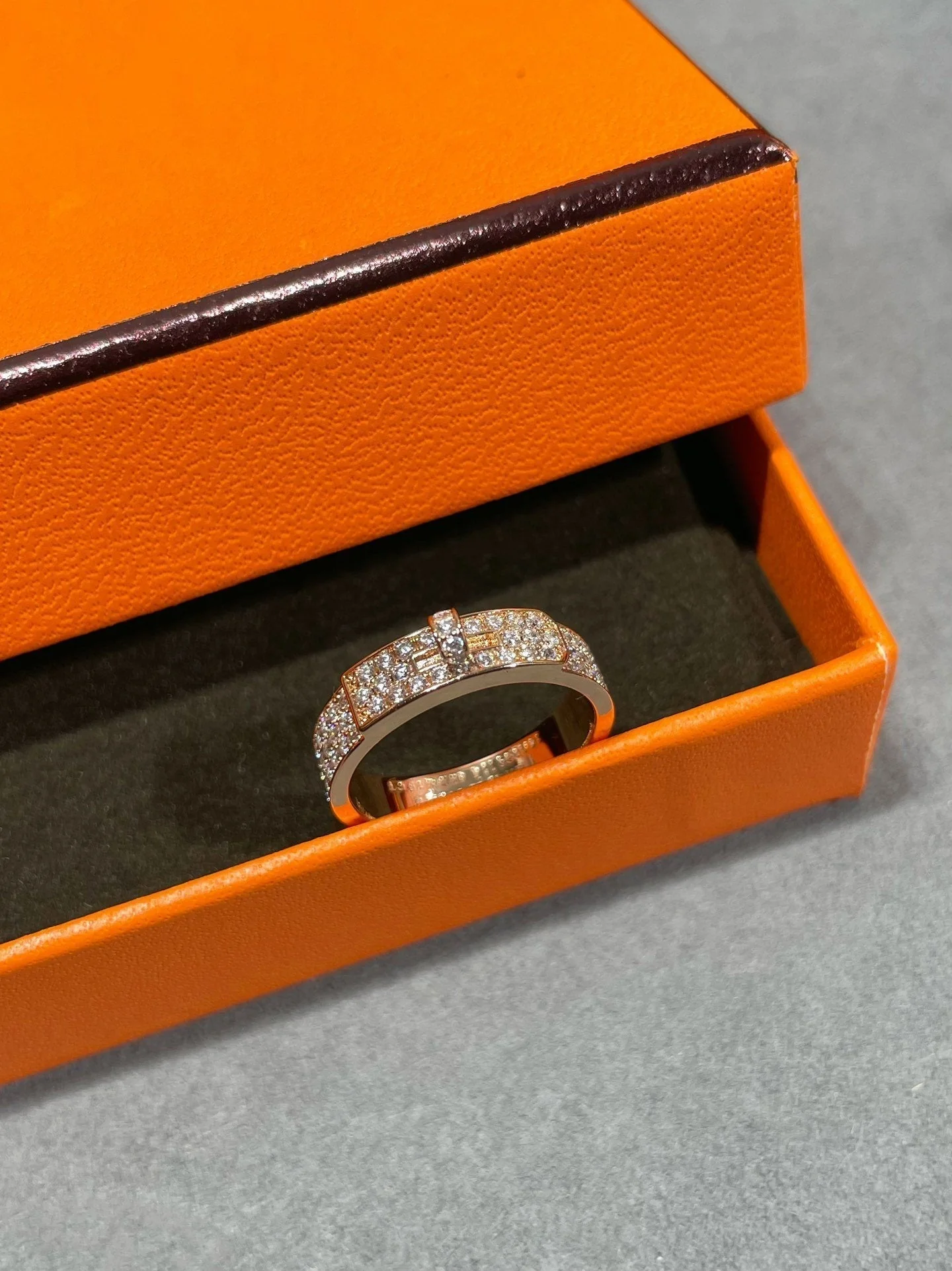 [Hermes]KELLY PINK GOLD DIAMOND RING