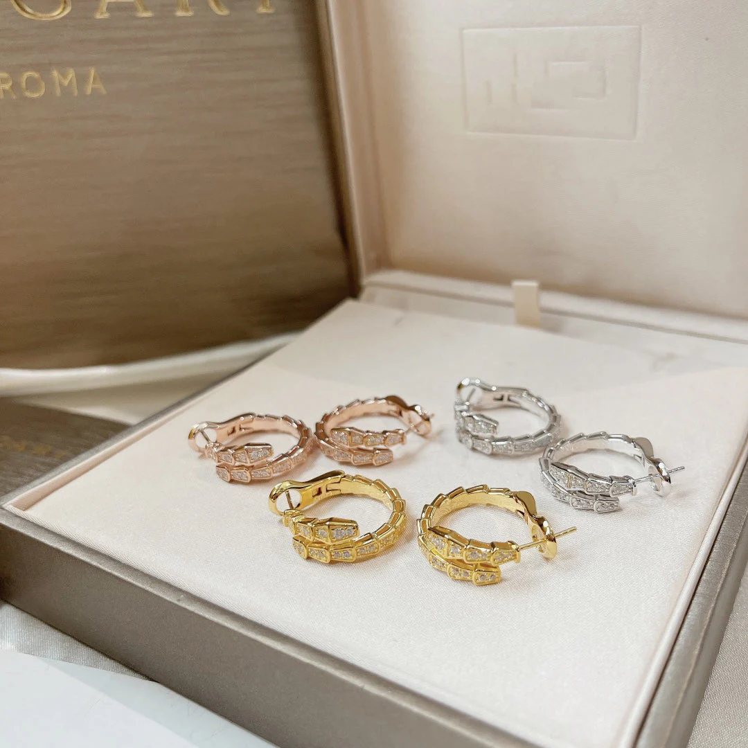 [Bulgari]SERPENTI EARRINGS DIAMOND