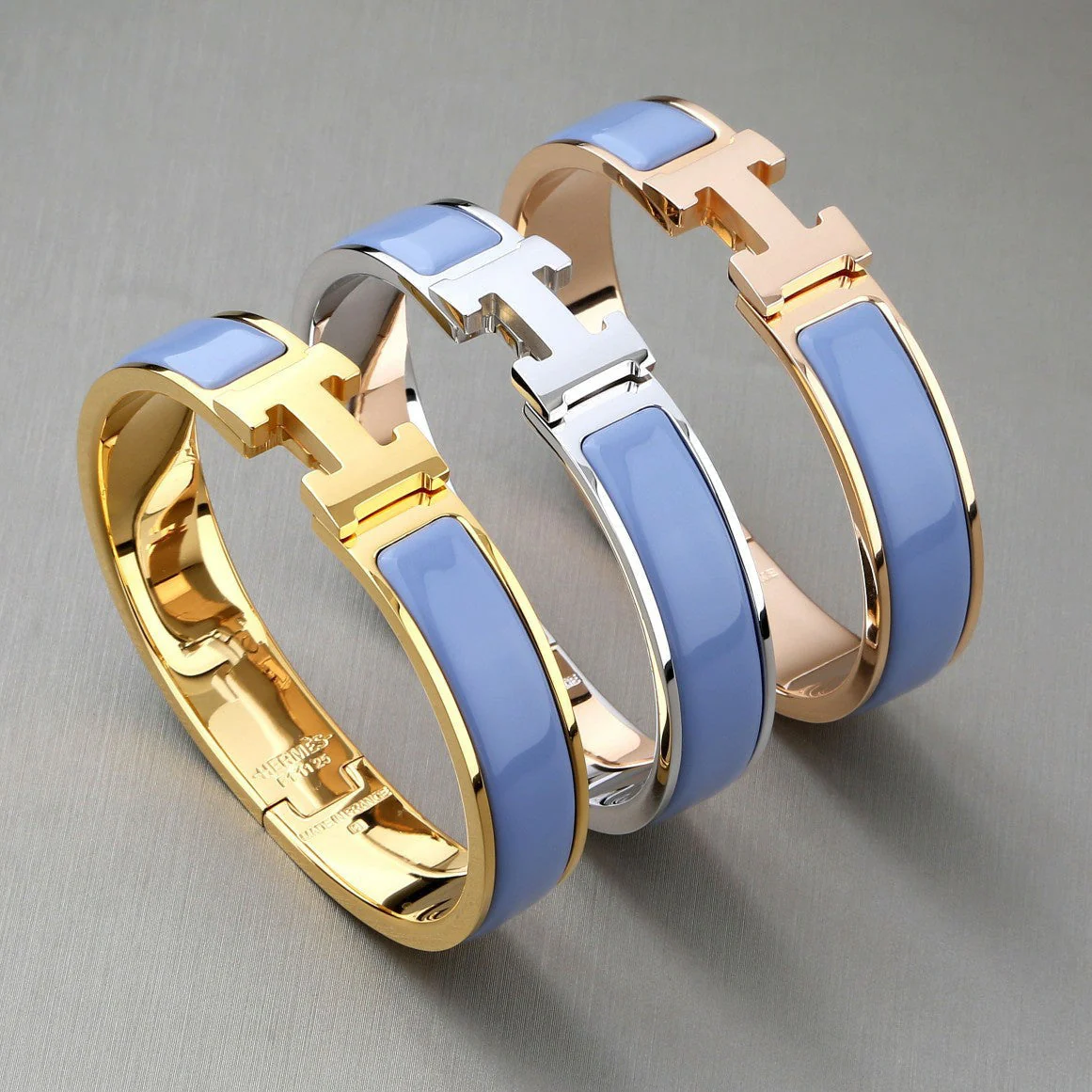 [Hermes]H BRACELET ROMANTIC BLUE 12MM