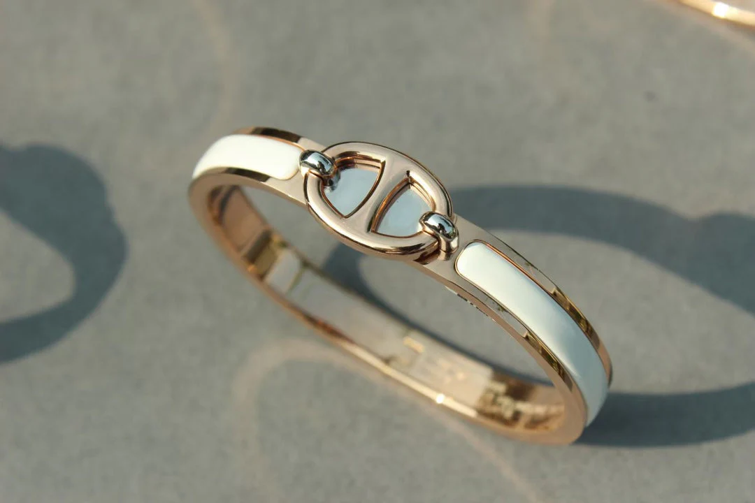 [Hermes]CLIC CHAINE PINK GOLD BRACELET