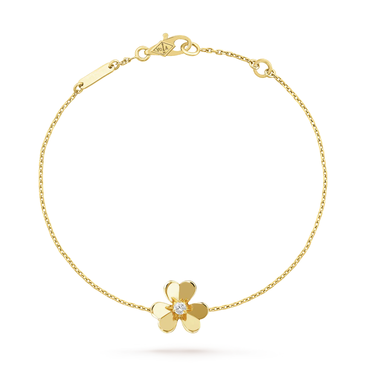 [Van Cleef & Arpels]FRIVOLE GOLD FLOWER PINK MALACHITE BRACELET