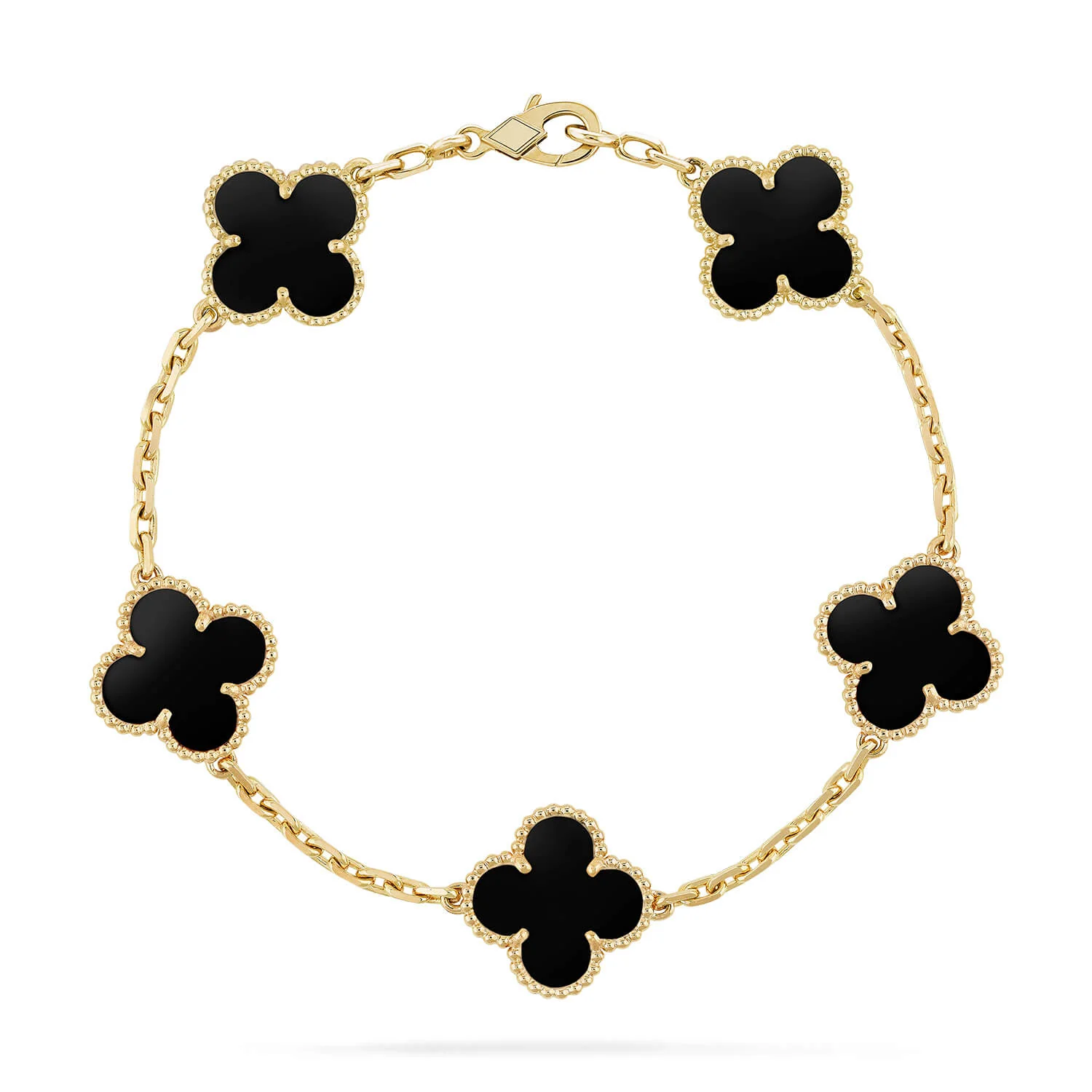 [Van Cleef & Arpels]  5 MOTIFS BLACK ONYX BRACELET