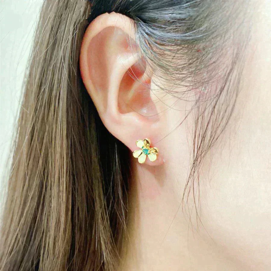 [Van Cleef & Arpels]FRIVOLE  FLOWER MALACHITE EARRINGS