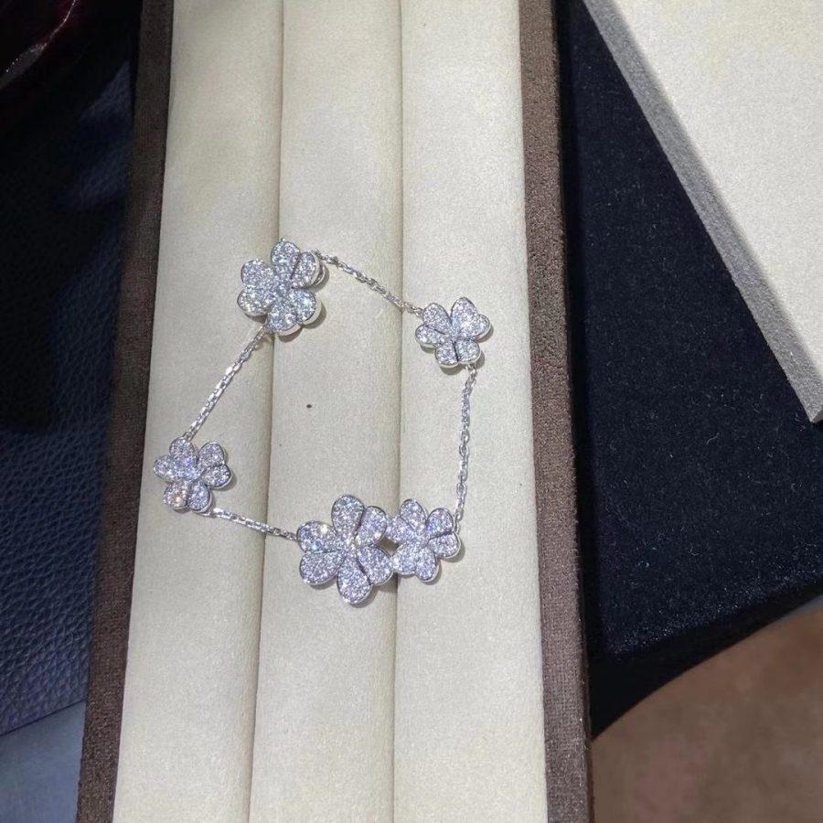 [Van Cleef & Arpels]FRIVOLE SILVER 5 FLOWERS BRACELET