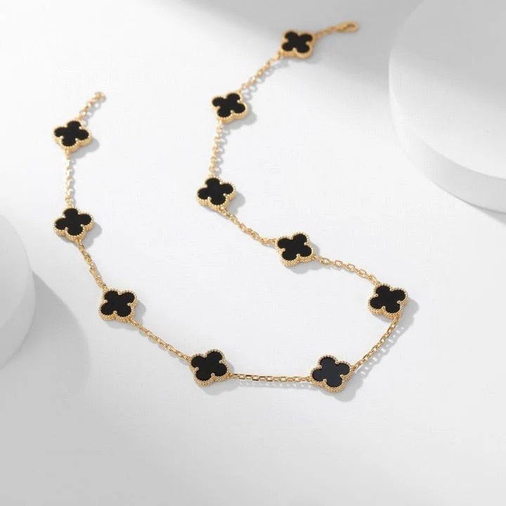 [Van Cleef & Arpels] 10 MOTIFS ONYX NECKLACE