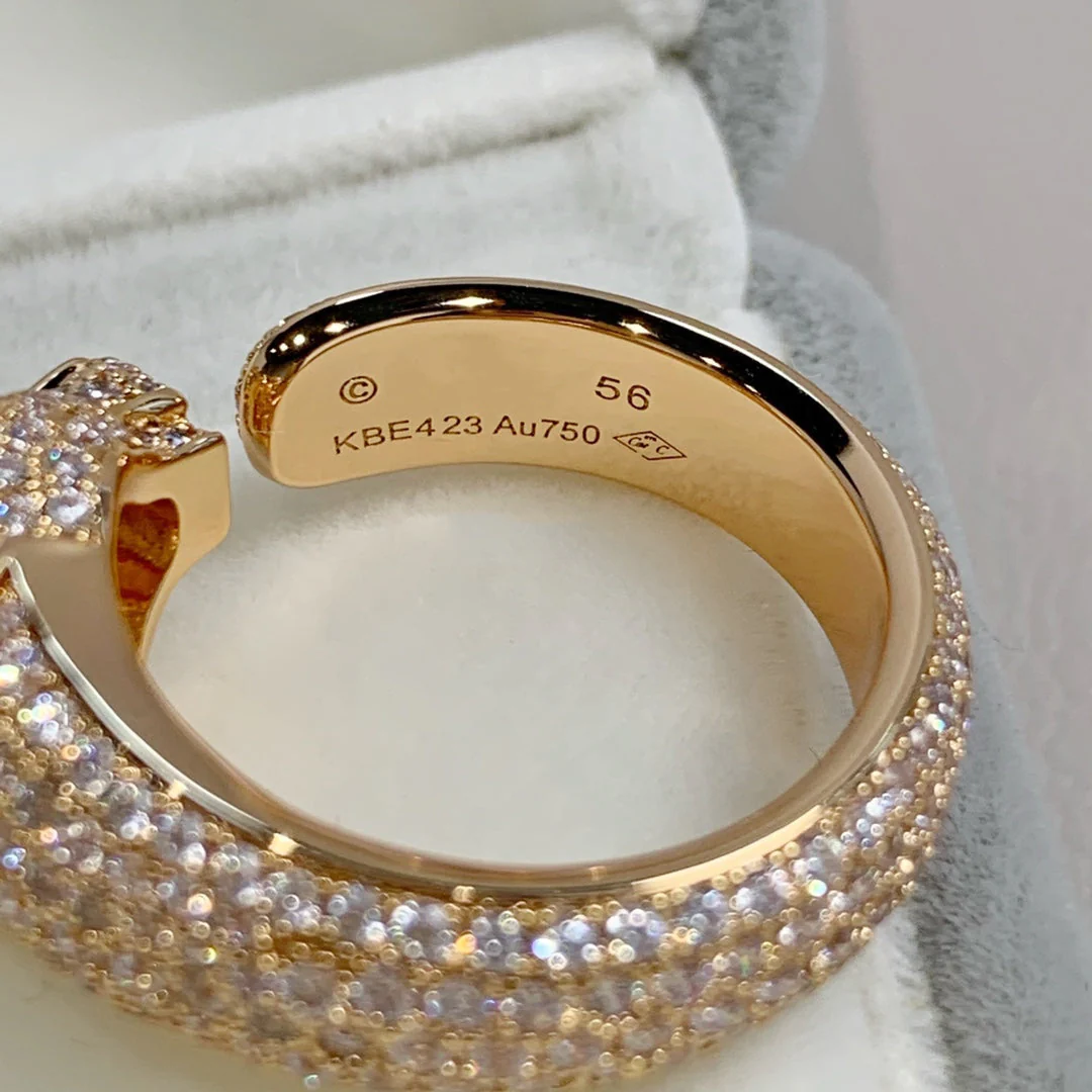 [Cartier]PANTHERE PINK GOLD DIAMOND RING