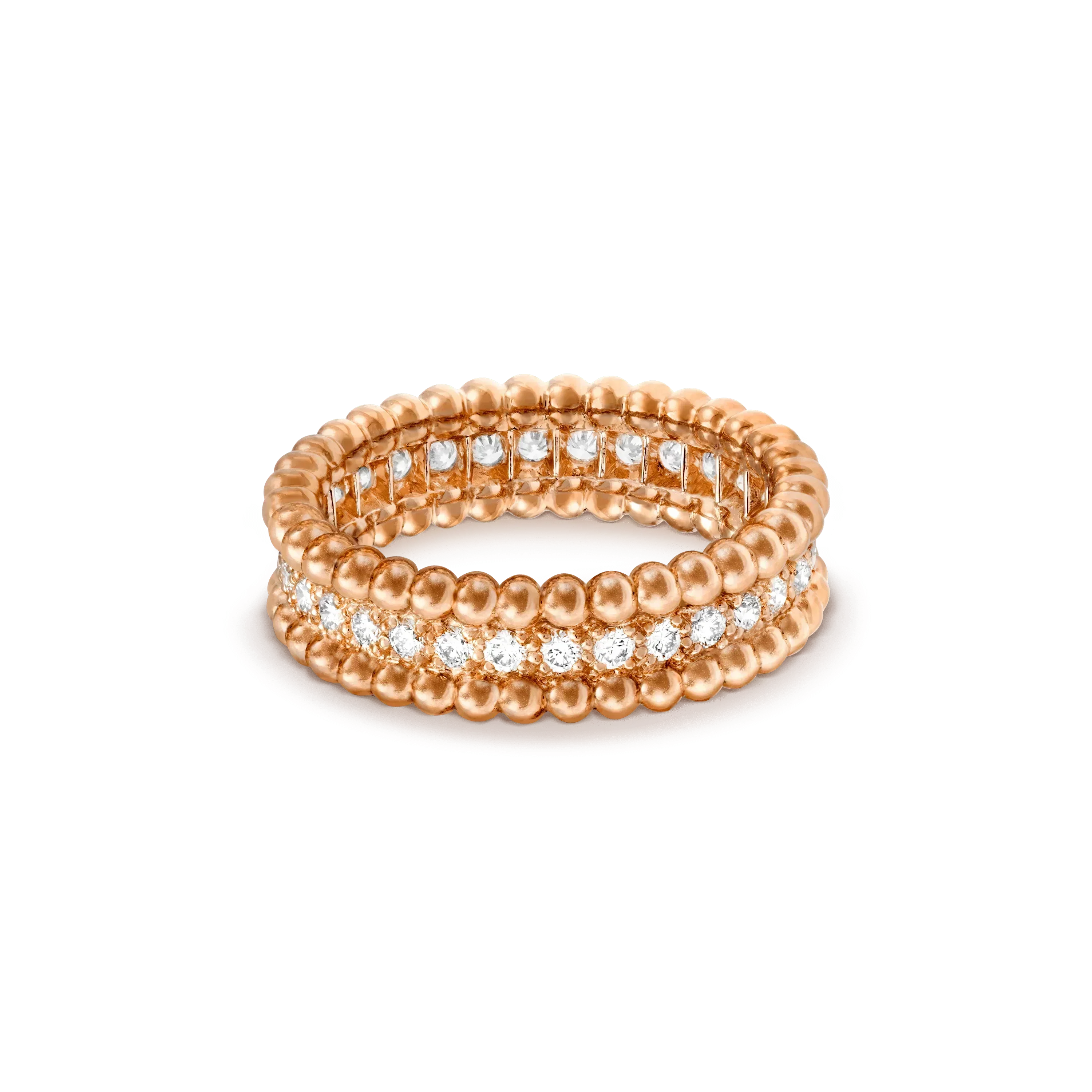 [Van Cleef & Arpels]PERLEE DIAMOND ROSE GOLD RING