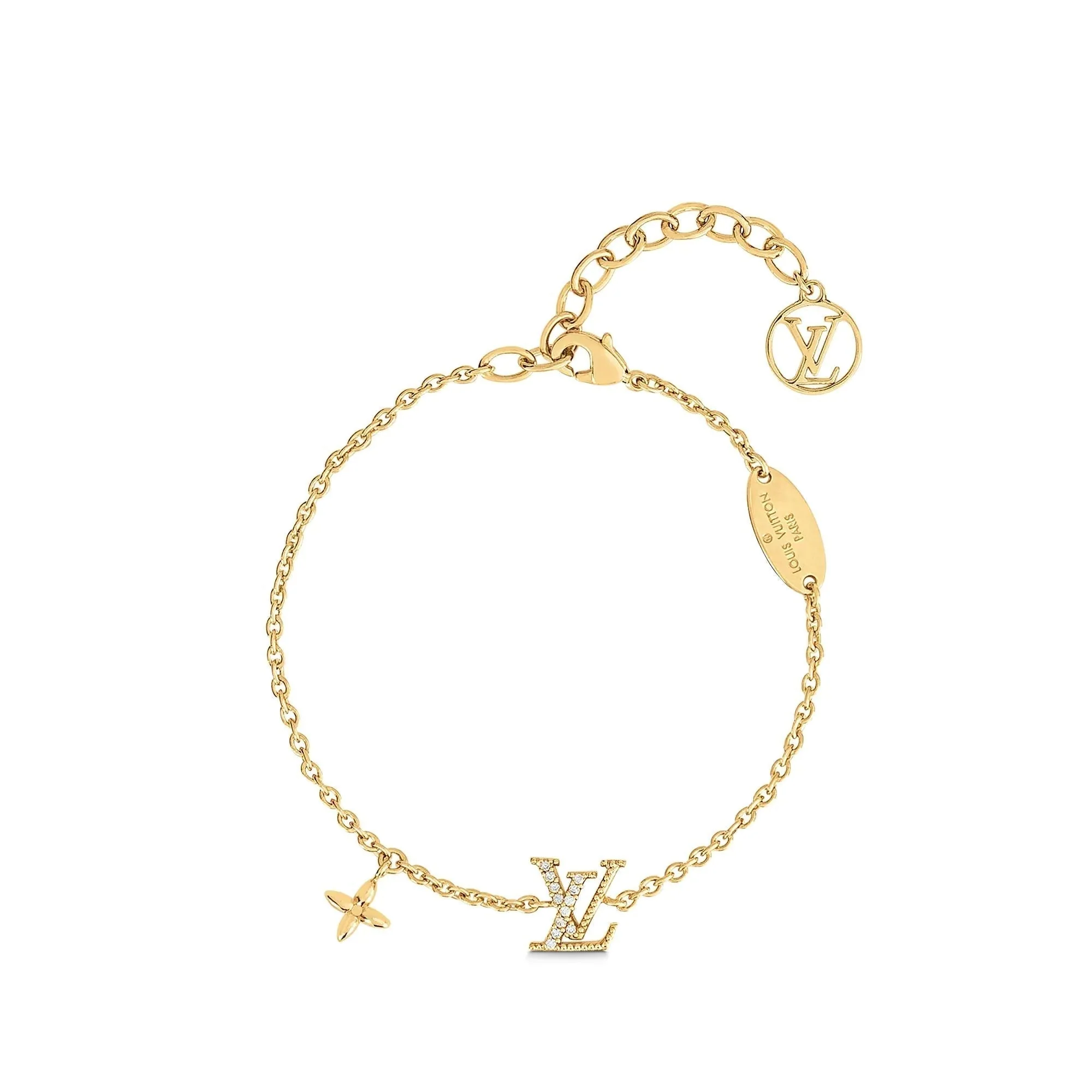 [Louis vuitton]LOGO STAR MOTIF GOLD BRACELET