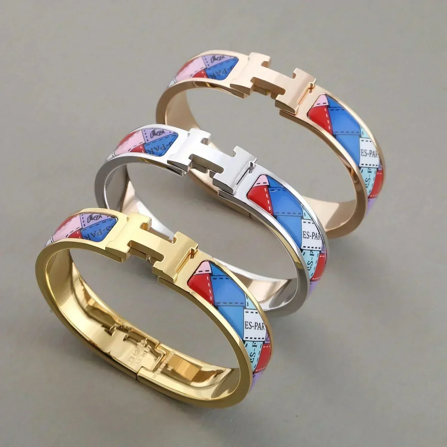 [Hermes]H BRACELET DOTTED BORDER 12MM