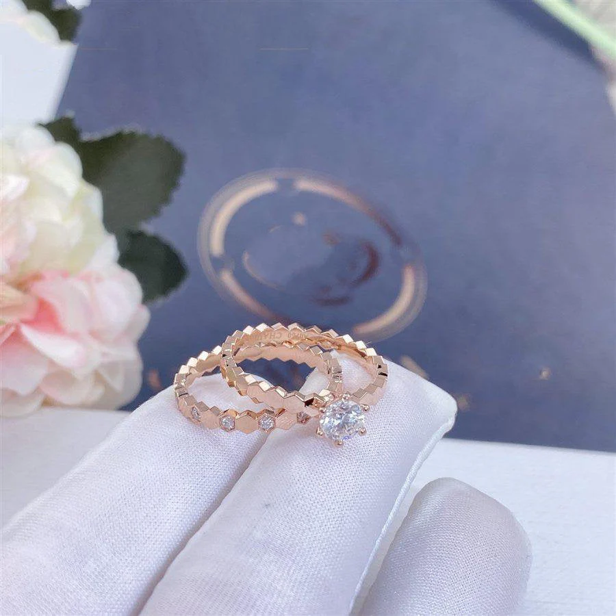 [Chaumet]BEE LOVE RING PINK GOLD 1 DIAMOND