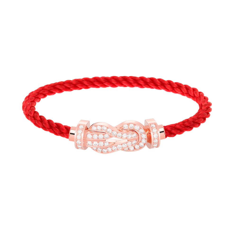 [Fred]CHANCE LARGE 8 FIGURE BUCKLE FULL DIAMOND BRACELET ROSE GOLD