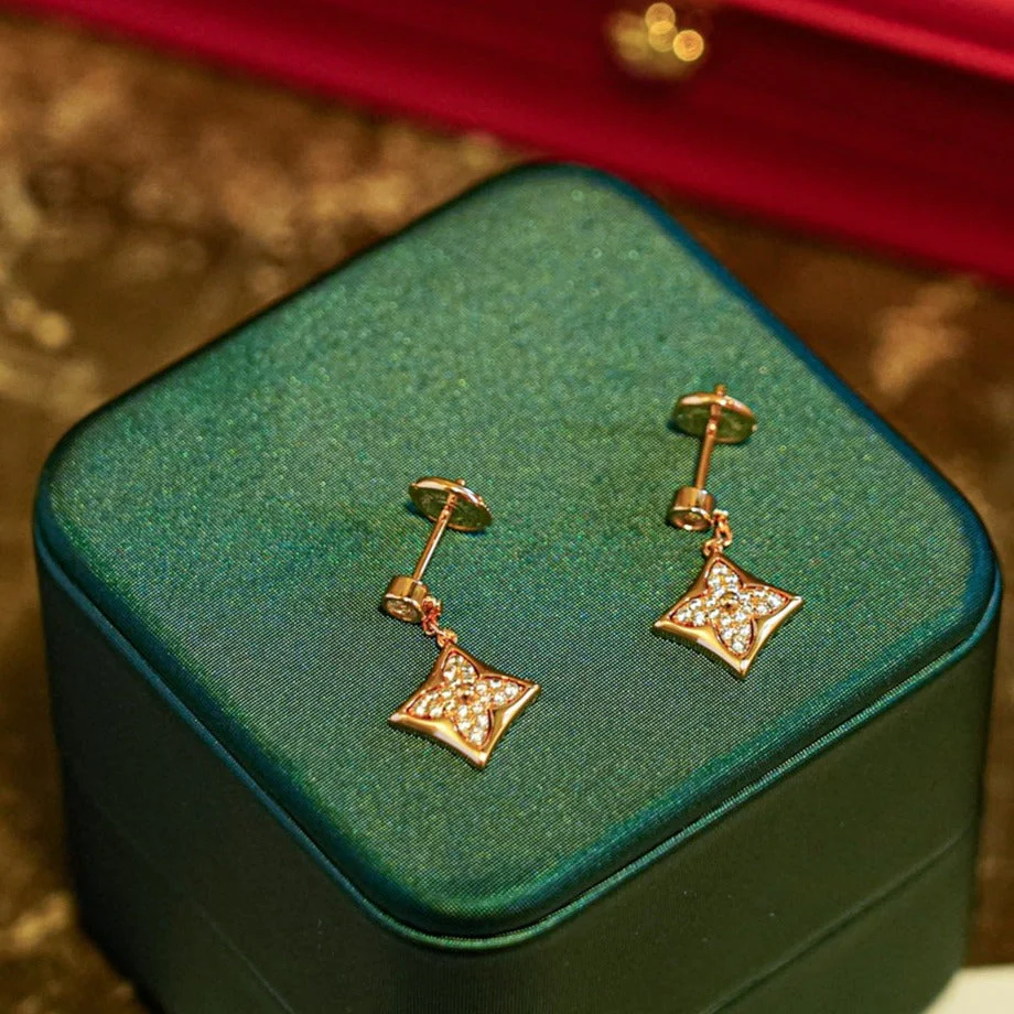 [Louis vuitton]STAR DIAMONDS EARRINGS GOLD