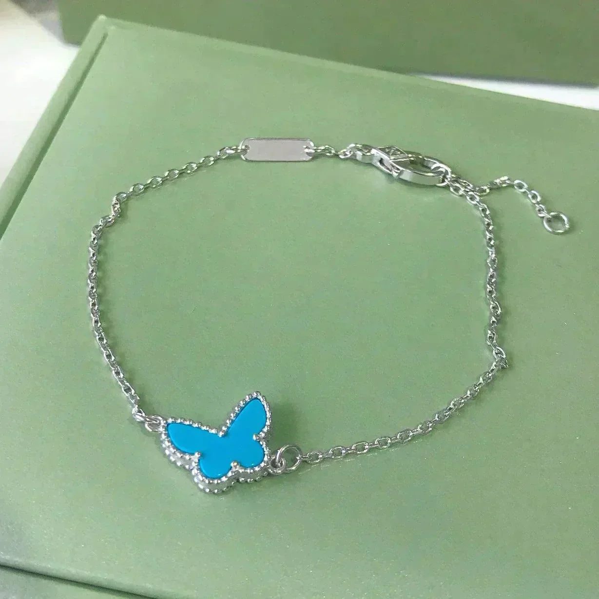 [Van Cleef & Arpels]BUTTERFLY TURQUOISE BUTTERFLY BRACELET SILVER