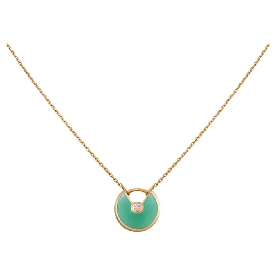 [Cartier]AMULETTE GOLD MALACHITE NECKLACE