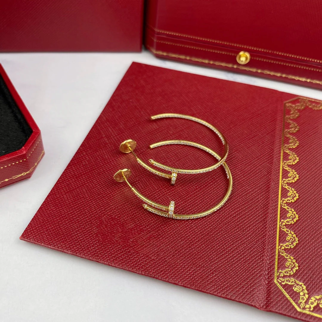 [Cartier]JUSTE EARRINGS FULL DIAMONDS 1.8MM