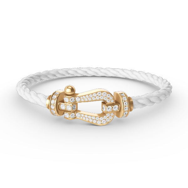 [Fred]FORCE LARGE HORSESHOE FULL DIAMOND BRACELET GOLD