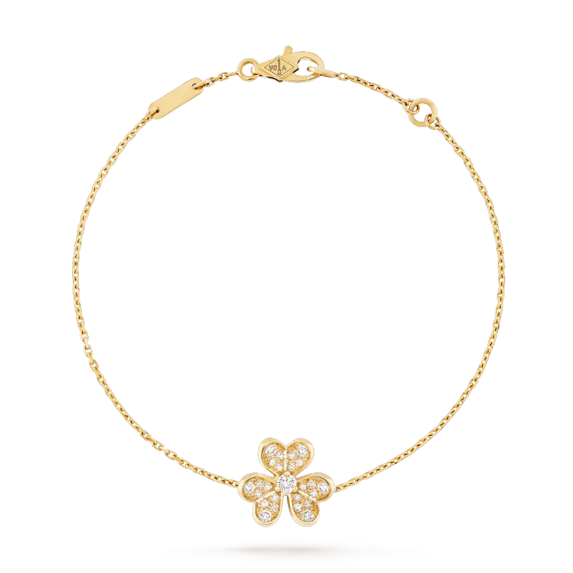 [Van Cleef & Arpels]FRIVOLE GOLD FLOWER DIAMOND BRACELET