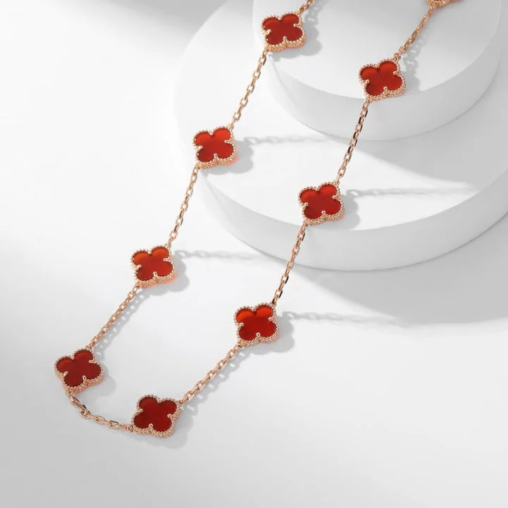 [Van Cleef & Arpels] 10 MOTIFS CARNELIAN NECKLACE