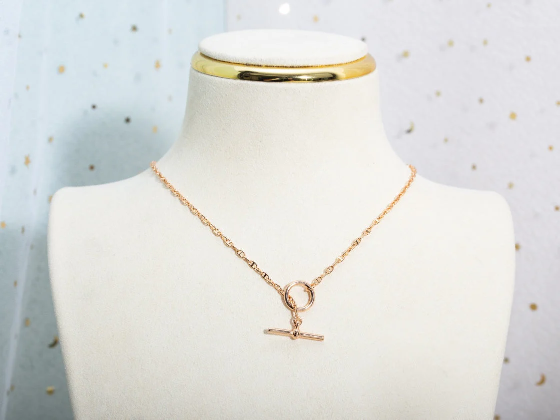 [Hermes]ECHAPPEE NECKLACE PINK GOLD