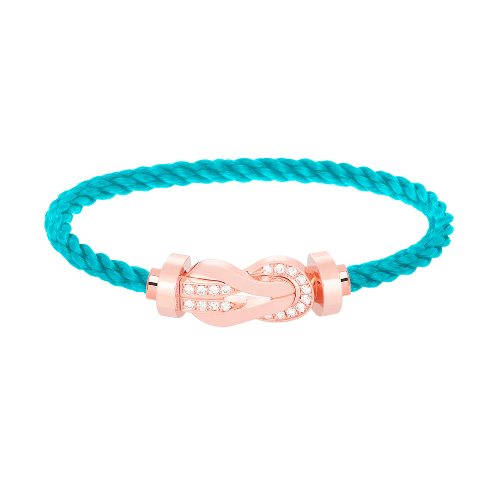 [Fred]CHANCE LARGE 8 FIGURE BUCKLE HALF DIAMOND BRACELET ROSE GOLD