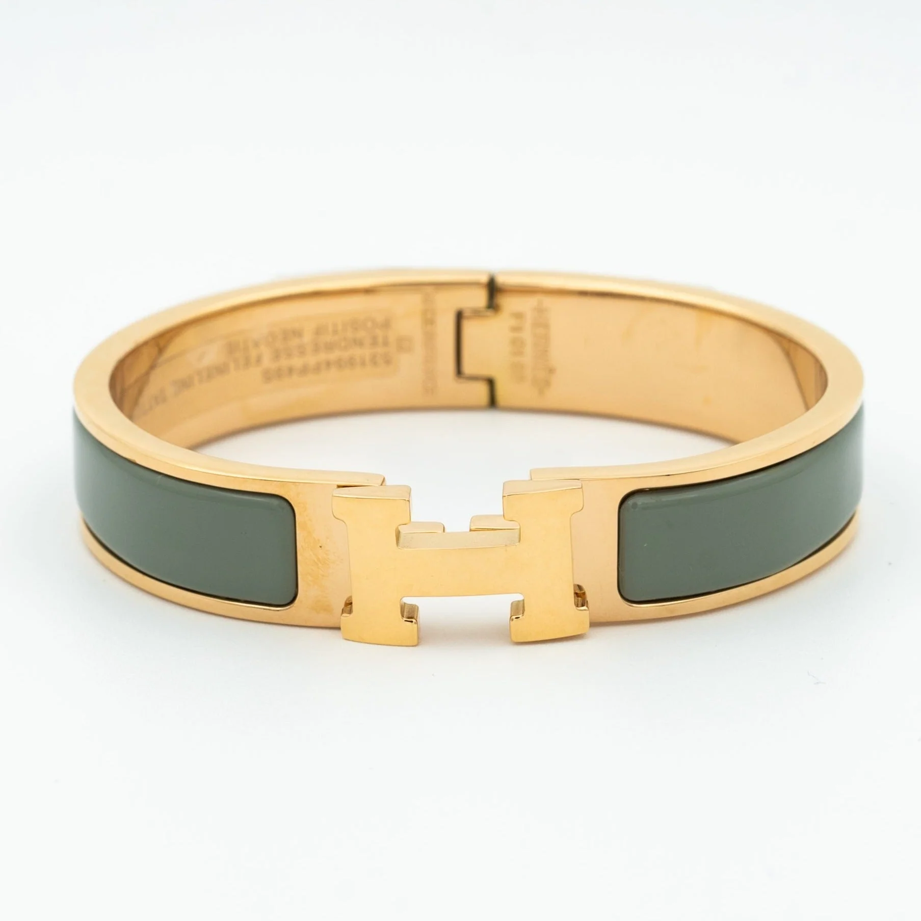 [Hermes]H BRACELET BLUE GREEN 12MM